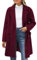 CMTOP Long Manteau Femme Hiver Manteaus En Laine À Double Boutonnage Veste À Revers Trench-Coat Epaissie Chic et Élégant Blazer Nizi Coupe-Vent Couleur Unie Classique(Bourgogne,XXL)