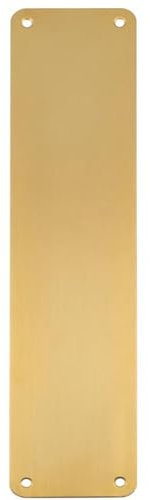 Plain Door Finger Plate 350 x 75mm - Satin Brass Steel Push Plate