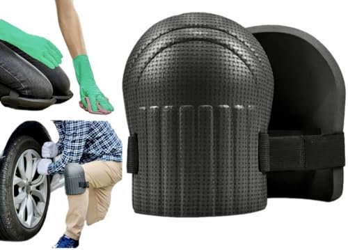 Rodilleras de trabajo,Rodilleras Profesionales para el Trabajo, Almohadillas para la Rodilla con Correas y fácil fijación. Construcción, Jardineria, Mecánico, Soldador, Hogar, Fontanería, etc.