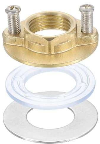 QUARKZMAN Écrou de Blocage Hexagonal à Filetage Femelle 3/4 Pouce (19mm) en Acier Inoxydable 304 avec Joint, Ensemble d'Outils de Fixation de Robinet à un Trou pour Cuisine, Lavabo