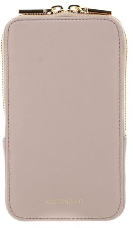 Coccinelle Leder Handytasche Flor Hi-Tech Phone Bag Rosette beige