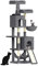 Dogat Cat tree, Cat Climbing Frame, Cat Tower for Indoor Cats, 158cm, with 7 Scratching Posts, with 2 Perches, 2 Cat Houses and 2 Hammocks, Dark Grey