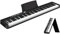 Pianos Digitales Para Piano Eléctrico Portátil Plegable De 88 Teclas Para Adultos Y Principiantes Instrumentos De Teclado Profesionales Órgano Electrónico(Black)