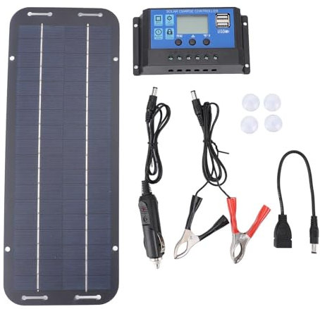 Ailan Zuverlässige Solarenergie 12 V Solarpanel für Wohnwagen und LKW 12 V Solarpanel Batterieladegerät Kit Solar Erhaltungsladegerät, mit Controller