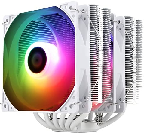TR-Thermalright Peerless Assassin 120 SE White ARGB CPU Luftkühler, Dual Tower und Lüfter mit 6 Heatpipes,2x120mm TL-C12CW-S PWM Lüfter mit 1550U/min-Weiß,für AM5/AM4,Intel LGA1851/1700/115x/1200