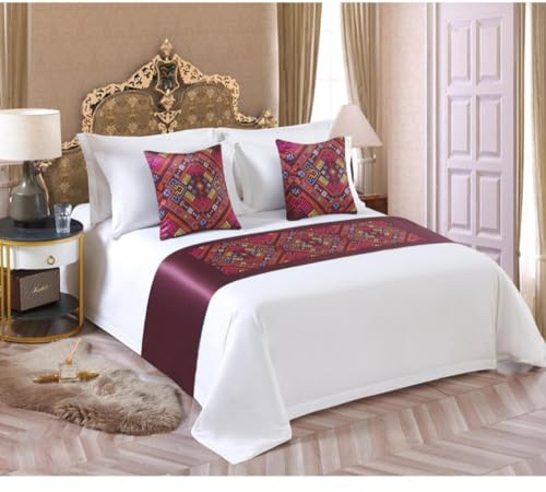 Leilaohu Bettläufer Schal Hotel Bettwäsche Bettfahne Tagesdecke Bettläufer Den Doppel Einzelbetten Kingsize Betten Heim Schlafzimmer Bettläufer Dekorationen q,1.2m