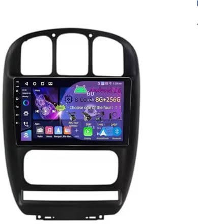 9 Zoll Doppel Din Android 15 Autoradio,für Dodge Caravan 4 /Chrysler Grand Voyager RS 2000-2012,mit CarPlay Rückfahrkamera Lenkradsteuerung Bluetooth GPS Navigation FM Digitalradio WiFi(C1 2+32G)