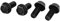 sourcing map 4Pcs Boulons à embase Hex M7x17mm Vis À Filetage Gauche Noir Métallique pour Machine De Découpe