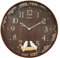 SEIKO Pendel-Wanduhr mit Schwingvogel, Gehäuse in Holzoptik, Braun, 10,2 x 37,8 x 37,8 cm