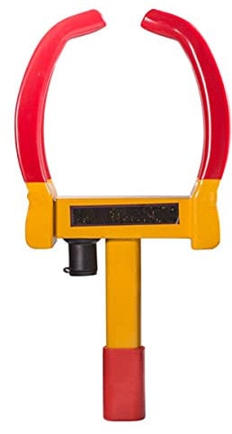 Keraiz Heavy Duty Wheel Clamp For Car 61x30x8cm | 1.78kg / Anti-theft Safety Lock With Keys/Lock For Cars Trailers RV ATV Auto Tires ~ Tire Clamp Lock ~ Tire Lock -Security Accessories
