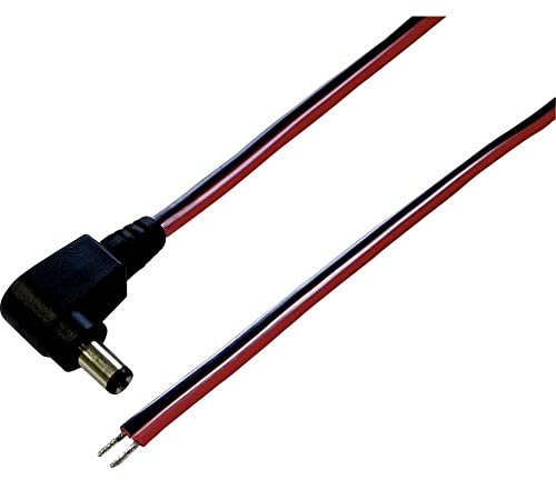 TRU Components TC-2511269 Niederspannungs-Patchkabel, DC, männlich, offen, 5,50 mm, 2,10 mm, 1,00 m, 1 Stück