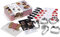 Lékué Kit Cookies de navidad, Caja acero inoxidable con accesorios para cocinar galletas navideñas