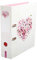 Blütenzauber - Ordner Aktenordner Motivordner DIN A4 ca. 8 cm breit Motiv Blume Herz Biene für Mädchen Frauen rosa pink weiß