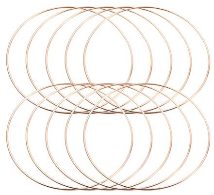 Milisten 10St Traumfängerringe aus Metall eiserner Kranzring Goldener Makramee-Ring DIY Girlande Traumfängerring aus Metall Traumfänger-Ring Blumen Rahmen Zubehör Kunsthandwerk Lieferungen