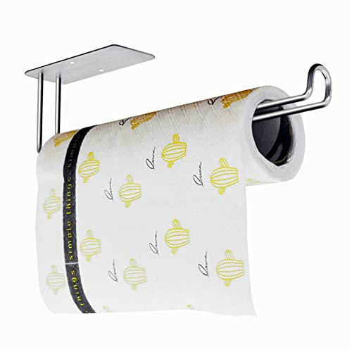 Küchenrollenhalter Edelstahl ohne Bohren, Einfagood Küchenpapierhalter Wandmontage mit Selbstklebendem Klebepad