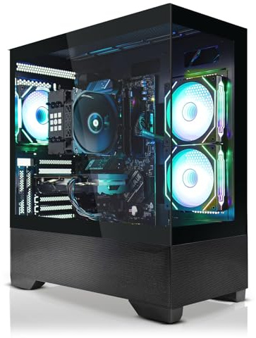 SYSTEMTREFF PC Gamer High-End - AMD Ryzen 7 7800X3D - RX 9070 16Go | AMD 8 cœurs jusqu'à 5 GHz, 32Go DDR5, 1To M.2 NVMe SSD, AMD graphique WiFi, Windows 11, pour le gaming, streaming