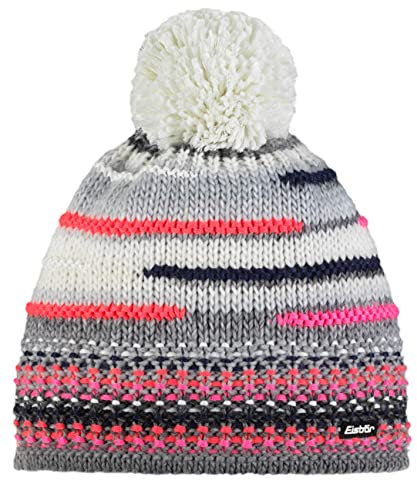 Eisbär Damen Mütze - Mall Pompon (grau/pink)