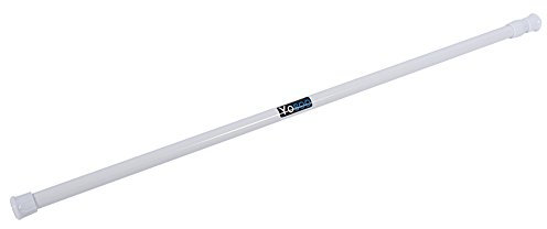 Tringle à Rideau de Fenêtre, Barre de Rideau Télescopique à Ressort Extensible pour Douche de Salle de Bain, Tige de Poteau Chargée 55-90cm