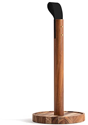Ironwood Gourmet 28997 Handtuchhalter aus Akazie und Leder, mittelgroß, Braun