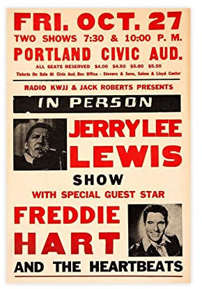 Jerry Lee Lewis Retro Classic Music Singer Cover 1 Canvas Poster Bedroom Decor Sports Landscape Office Room Decor Gift Unframe:16x24inch(40x60cm)