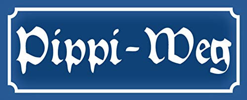 AGDeko® Blechschild 27x10 cm Pippi weg Biergarten Bezeichnung Toilette WC Klo Badezimmer