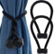 Yatinkim 2 Stück Schwarz Magnetische Gardinen Raffhalter Gardinenhalter Draperies Halter Seil Schnallen Moderne Stil Fenster Dekorativer Zubehör Haus Bad