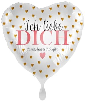 Folienballon Herzballon Ich liebe Dich - Danke, dass es Dich gibt - 70056