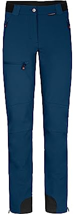 Bergson BRYNE Comfort (Slim) | Damen Winter Softshellhose, mit warmem Innenfleece und voll elastischem Gesäßeinsatz, Poseidon [390], 42 - Damen