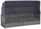 Homgoday Gartenliege mit Dach, grau, 205 x 62 cm, Polyrattan, Außensofa, Gartenliege, Outdoor-Sofa, Outdoor-Sofa, Gartensofa für den Außenbereich