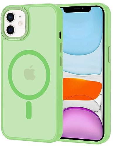 XTCASE für iPhone 11 Hülle Magnetisch kompatibel mit Magsafe, Matt Transluzente Handyhülle für iPhone 11 Kratzfeste PC Rückseite + TPU Bumper - Grün