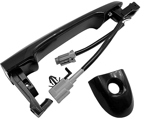 MCamooer Poignée de Porte Extérieure Avant Gauche Côté Conducteur Compatible avec Nissan Juke F15 2010-2022 Noir 80644-1FA5A 80644-3WC2A 80640-3WC2A