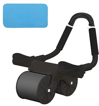 Abdominal Roller Wheel,Stabiler Doppelrädern Und Automatischem Rückprall,Automatische Rebound-Bauchrolle,Bauchroller Für Bauchmuskeltraining,Bauchroller Bauchmuskeltrainer