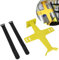 Runfarr Supporto Forcella Moto,Trasporto Protezione Forcelle Moto,Supporto Sospensione Blocca Forcelle Moto per Pit Dirt Bike Motocross Supermoto Enduro-Giallo