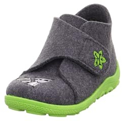 Superfit Jungen HAPPY Hausschuhe, GRAU/GRÜN 2000