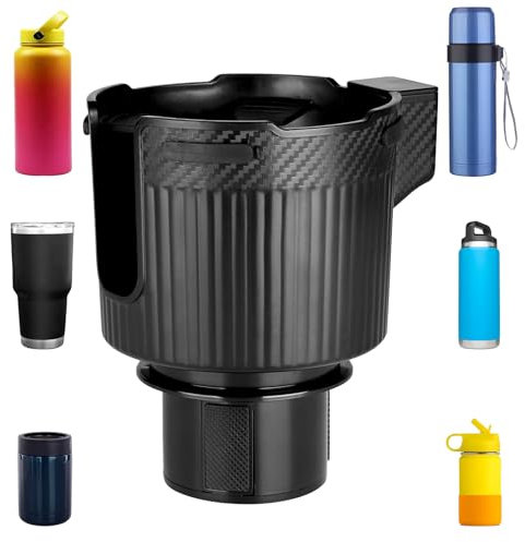 AUTOUTLET Upgraded Car Cup Holder Expander Adapter with Adjustable Base, Secure Grip for A Diameter of 3.4-4, Oversized Thermos Cups, Fit for Vehicles, Motorbikes, Boats, Trucks, Caravans, Etc