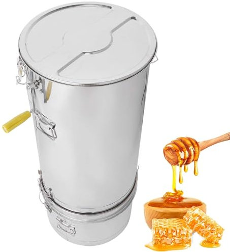 XLTEAM Manueller Honigschleuder Mit 2 Rahmen, Wabentrommelspinner Aus Edelstahl In Lebensmittelqualität, Honigschleuder-Separator, Zeit Und Energie Sparen, Für Imker