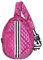 Lemonbella Grace Double Bounce Pickleball Sporttasche, gesteppt, Nylon, gestreift, 40,6 x 32,5 x 8,9 cm, Hot Pink