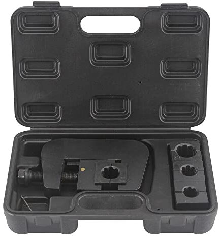 Tragbar Presszange, Auto Klimaanlage Reparaturwerkzeug, Schlauchpresse Zange, Kfz Klimaservice Set, Klimaleitungen Reparatur Kit, Langlebiges Eisen, 4 Matrizen