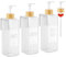 VITVITI Seifenspender Wandbefestigung ohne Bohren, 3 Stück Shampoo Spender, 500 ml Shampoo Spenderflasche aus Kunststoff, Duschgel Spender mit Pumpe für Küche Badezimmer Dusche (Transparenz)