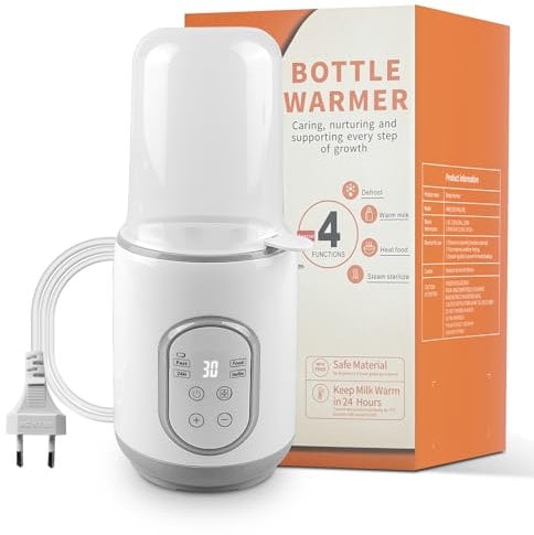 Scaldabiberon: Sterilizzatore Biberon, Scaldalatte Veloce per Neonati, Scaldalatte per Bambini con Digitale Display LCD, Scaldabiberon per Tuttii Biberon, Scaldabiberon Multifunzione per Latte Materno