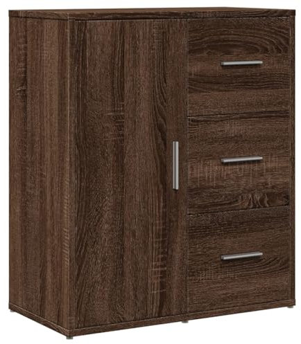 QJBSAVVA Mutfak Dolabı Küchenunterschrank Wohnzimmerschrank Mehrzweckschrank - Sideboard Braun Eiche-Optik 60x31x70 cm Holzwerkstoff für Aufbewahrung des Geschirrs Schlafzimmer Wohnzimmer Outdoor