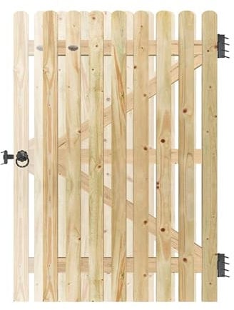 Premier Garden Supplies Made-To-Measure Wooden Picket Pale Pedestrian Garden Gate Heights between 4ft (121cm) to 5ft (150cm) by Widths between 3ft (91cm) to 3.5ft (105cm)
