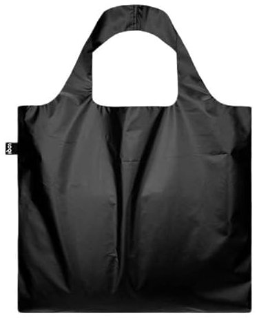 LOQI METALLIC Black Bag with Zip Pocket