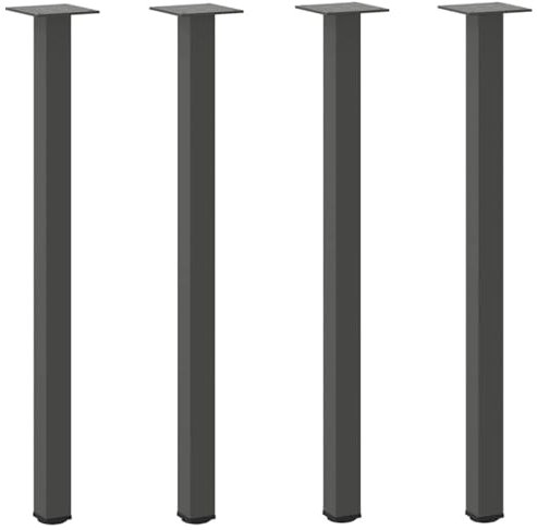 vidaXL Pieds de Table Console 4 pièces Anthracite 72-74 cm Acier
