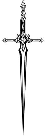 Fake Tattoo Schwert – Temporalis® | Temporäre Tattoos für Erwachsene – EU-zertifizierte Kosmetik, vegan & wasserfest – Hält 1 bis 2 Wochen [ Excalibur ]