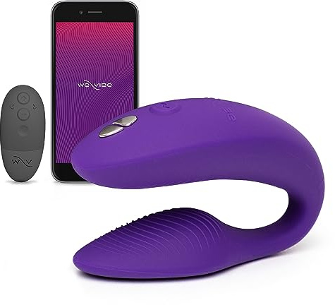 We-Vibe Sync 2 Paarvibrator für sie und ihn - Sexspielzeug für Paare - stimuliert Klitoris und G-Punkt - Wasserdicht - Ferngesteuert und mit App - Lila
