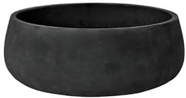 Finestgreen Eileen Pflanzschale Schwarz L | Blumenschale für Innen- und Außenbereich, Frostfest, UV-Beständig, wasserdicht