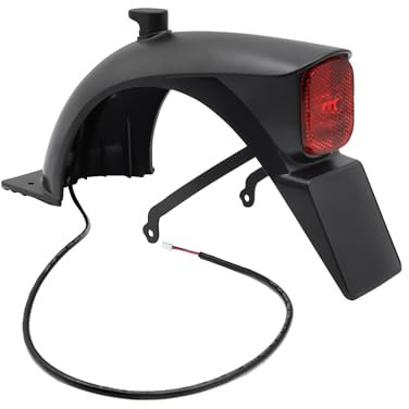 Hintere Kotflügelmontage für Roller mit Haken und integriertem Schlusslicht Kompatibel mit Segway Ninebot E2 E2 Plus Kickscooter Halterung Hinterer Kotflügelhalter Zubehör Kotflügel