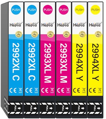 29XL Druckerpatronen Kompatibel für Epson 29 XL Patronen für Expression Home XP-352 XP-342 XP-332 XP-235 XP-245 XP-255 XP-335 XP-345 XP-355 XP-432 XP-435 XP-442 XP-445 XP-452 (2 Cyan,2 Magenta,2 Gelb)