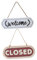 VILLFUL Lot De 2 Panneaux Commerciaux Suspendus En Bois Ouverts Et Fermés Pour Vitrine De Magasin